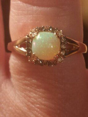Opal diamond ring from kay jeweler